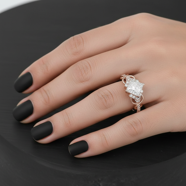 Cushion Cut Engagement Ring, Sparkling CZ Ring