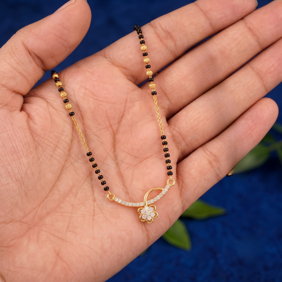 Aurelia Floral Curve Mangalsutra