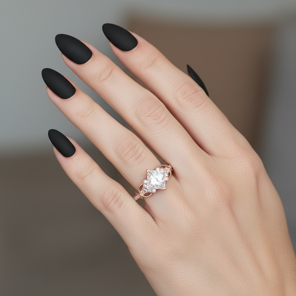 Cushion Cut Engagement Ring, Sparkling CZ Ring
