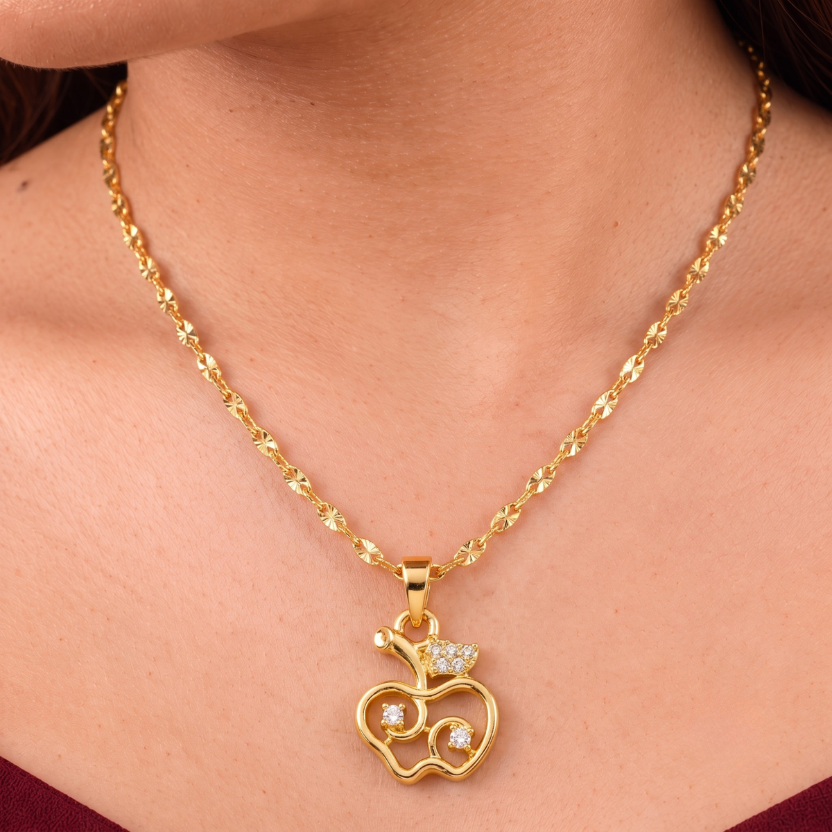 Elegant Butterfly Crystal Pendant Chain