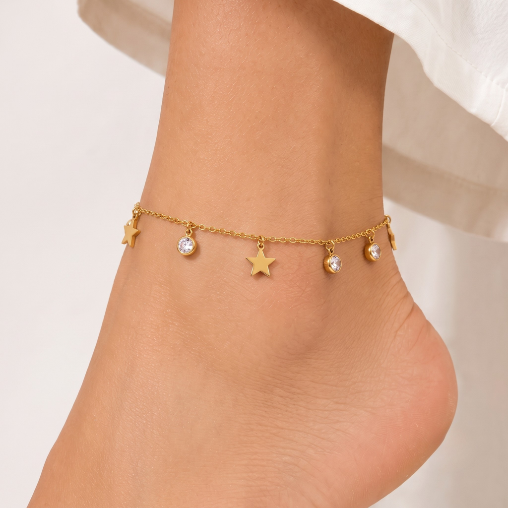 Stella Star Charm Anklet