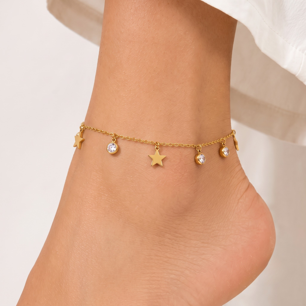Stella Star Charm Anklet