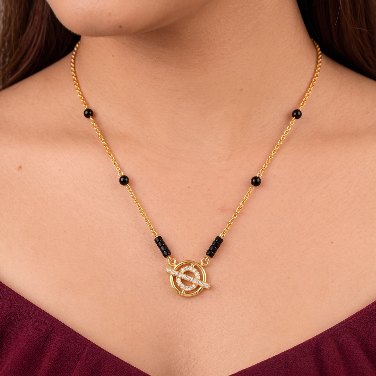 Elegant Circular Bar Mangalsutra