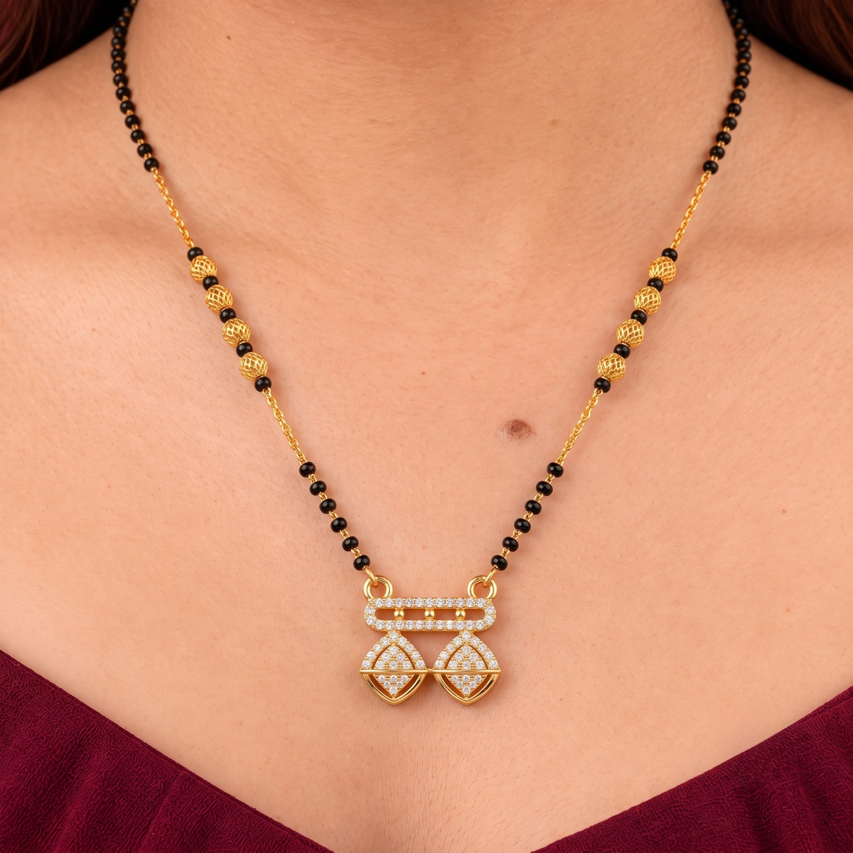 Elegant Twin Pendant Mangalsutra