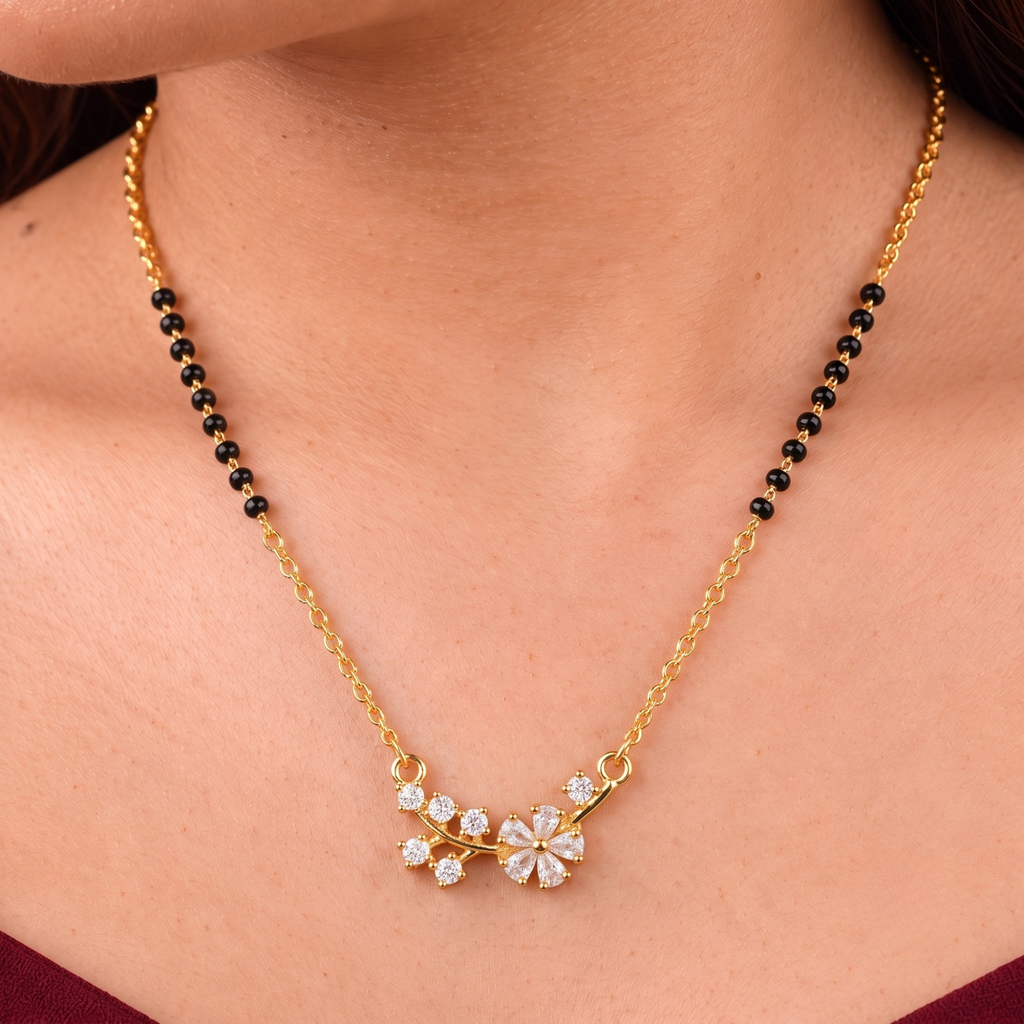 Floral Pendant Mangalsutra