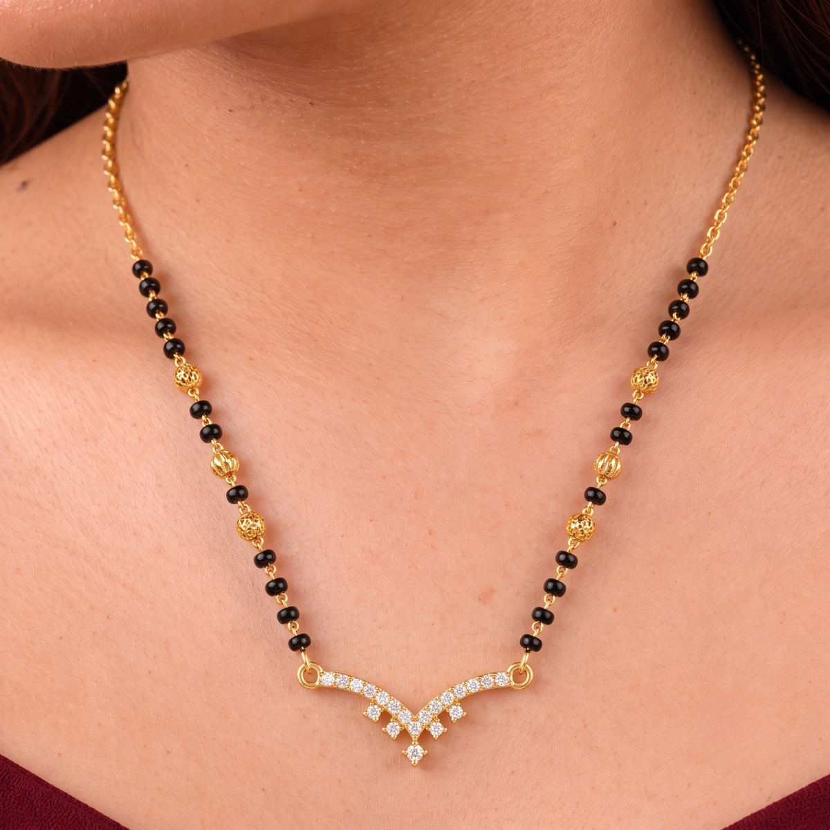 V-Shaped Pendant Mangalsutra