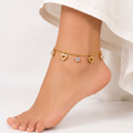 Aurelia Heart Charm Anklet