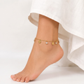 Minimal Disc Charm Anti-Tarnish Anklet for Women