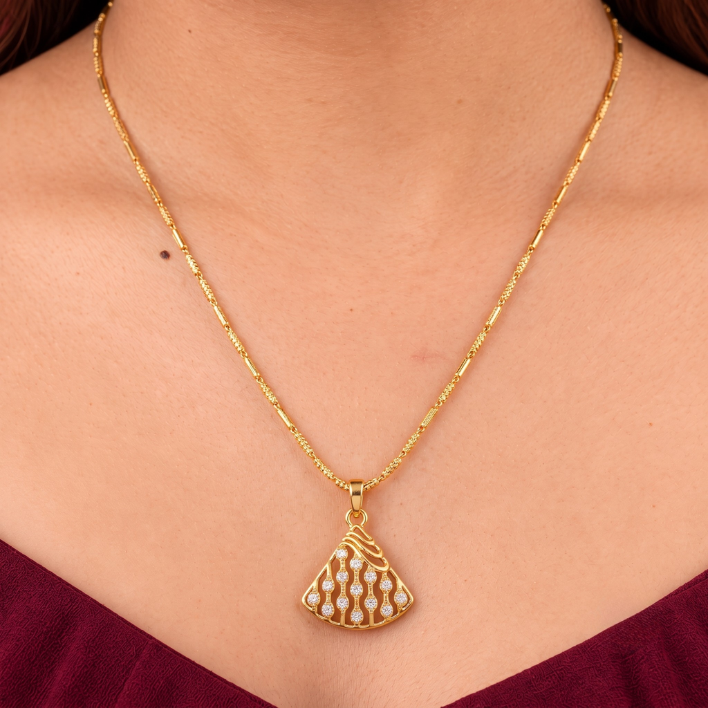 Fan Pendant Necklace for Women