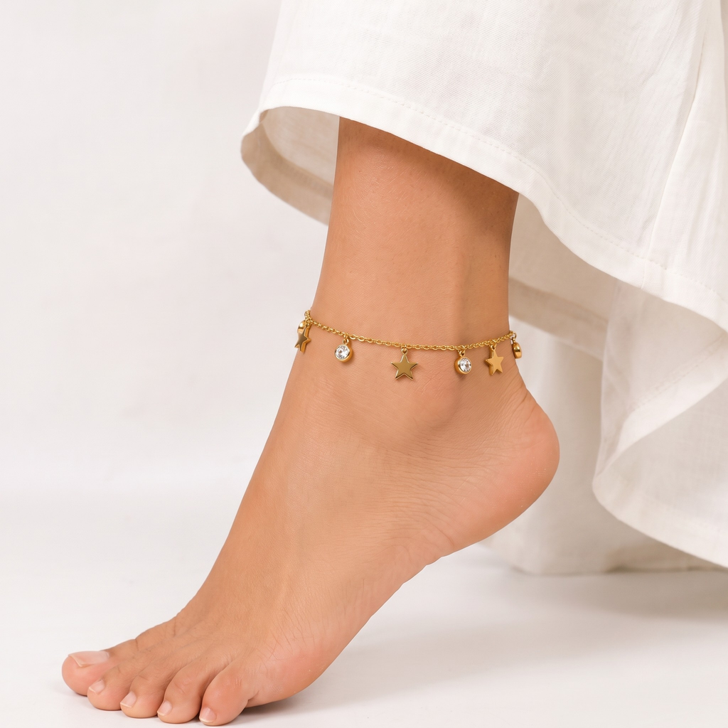 Stella Star Charm Anklet
