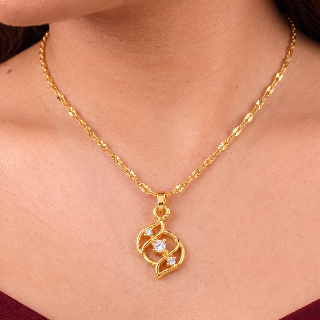 Leaf-Inspired  Pendant Necklace