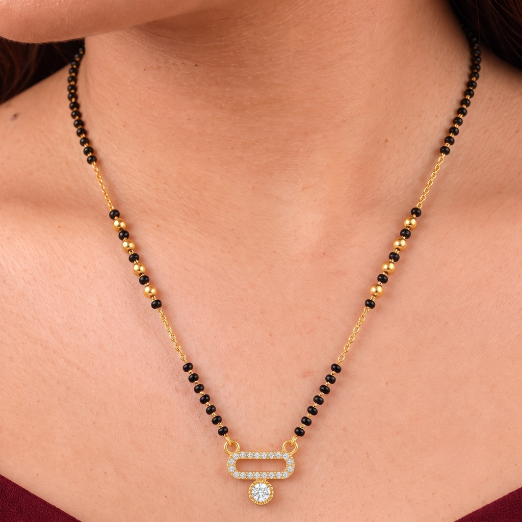 Elegant Geometric Pendant Mangalsutra