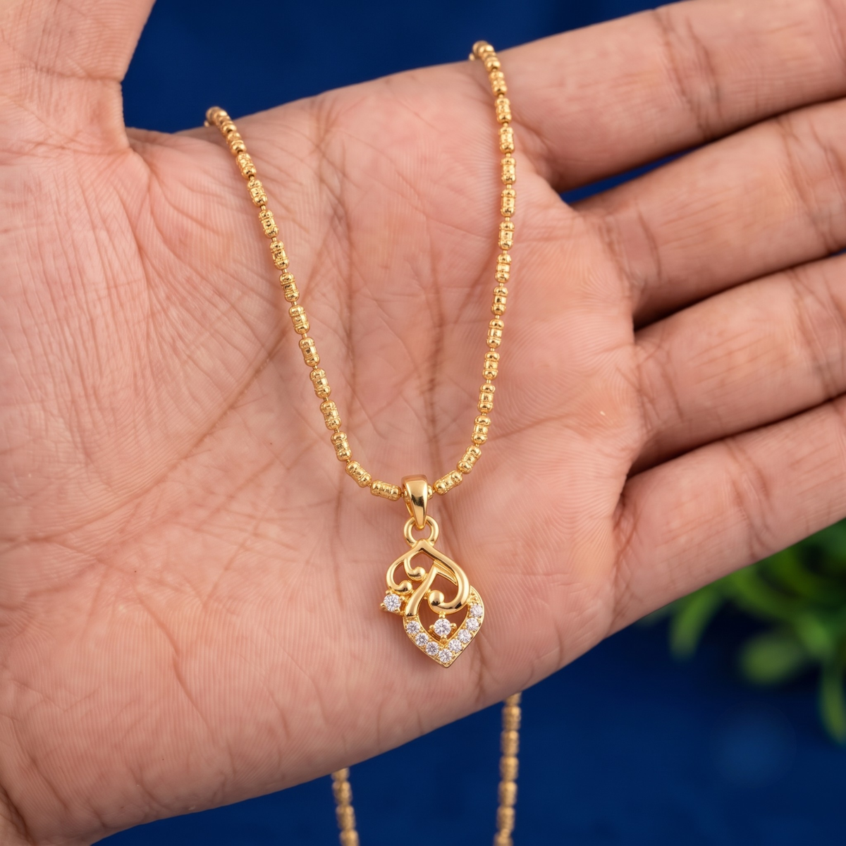 Heart Crystal Pendant Chain