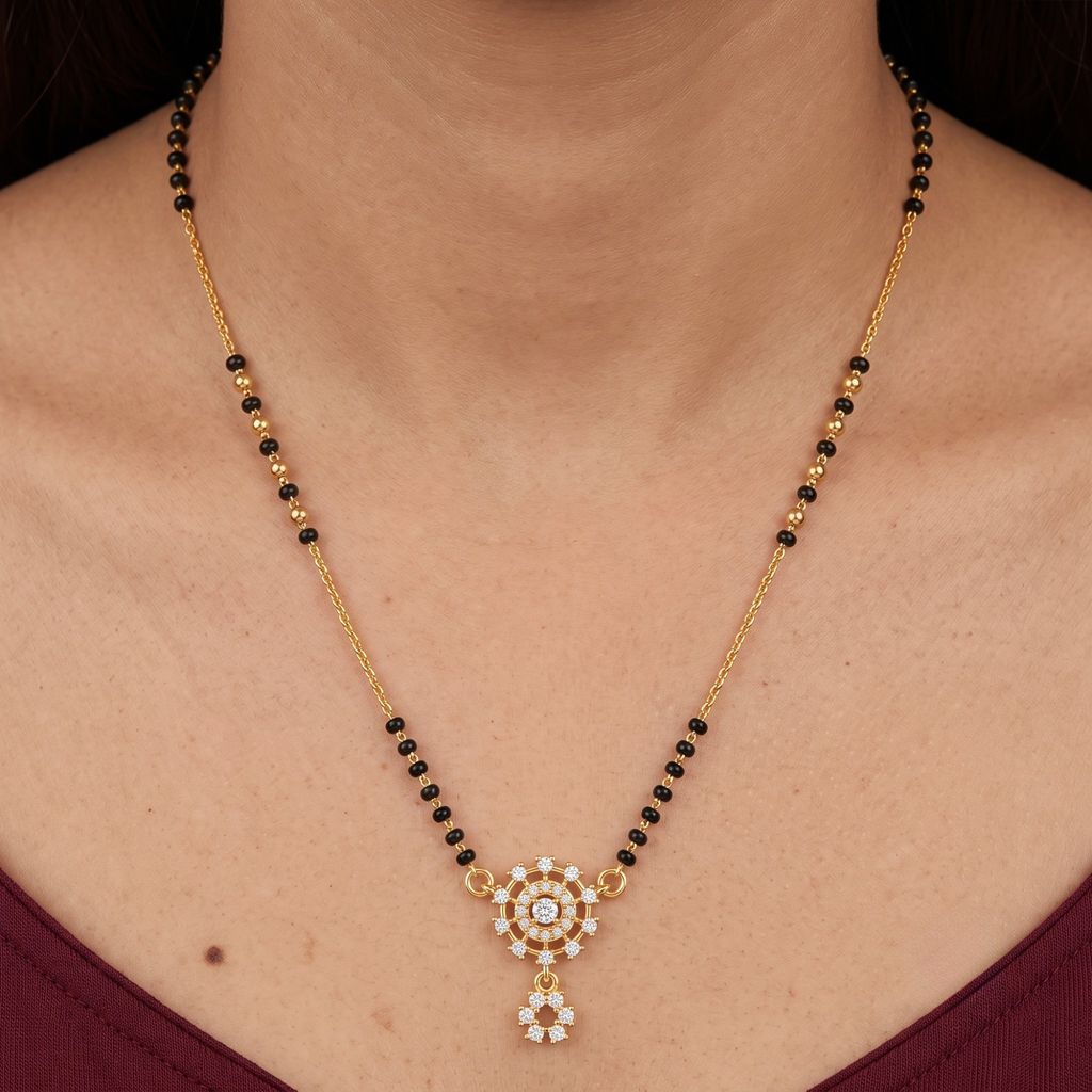 Celestial Wheel Drop Mangalsutra
