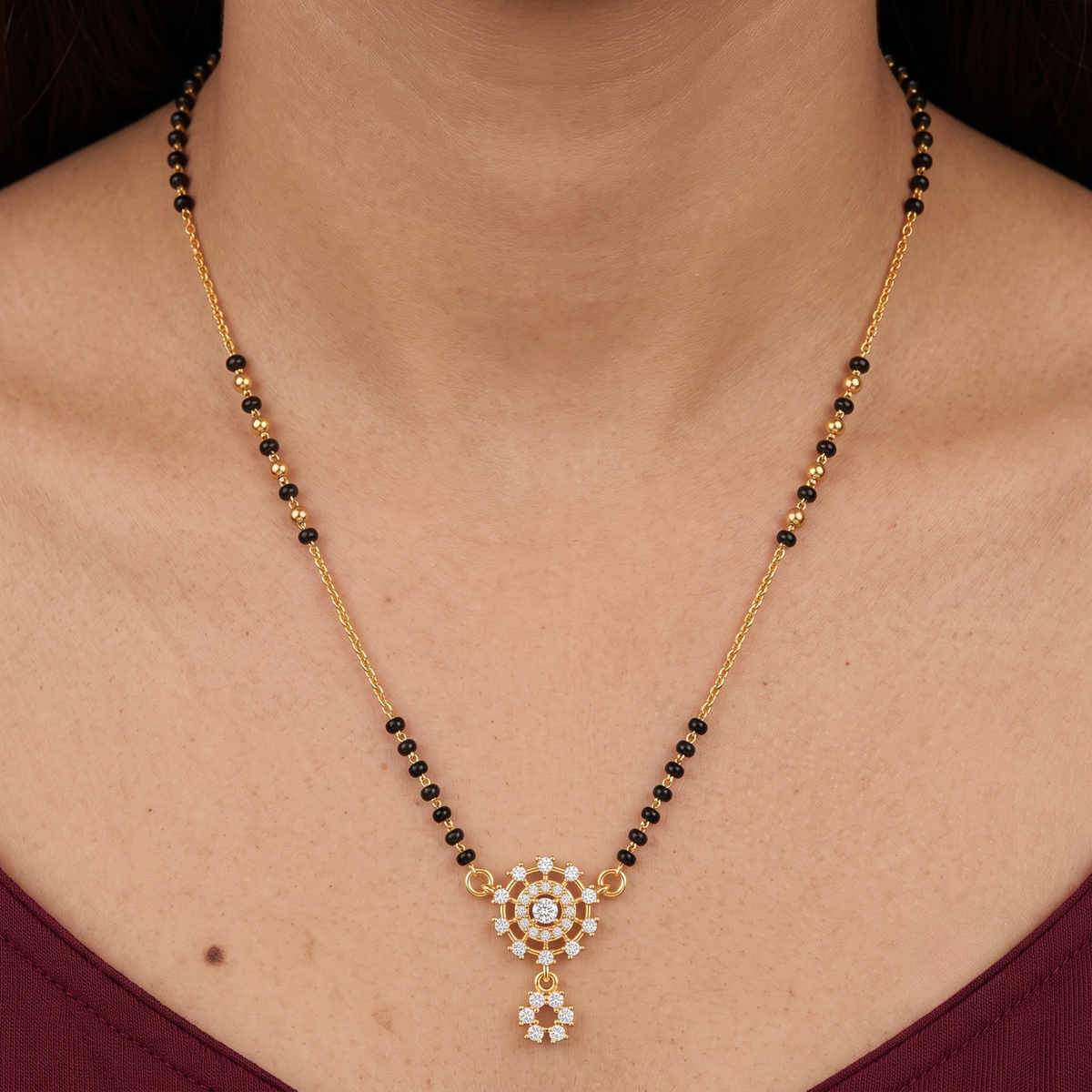 Celestial Wheel Drop Mangalsutra