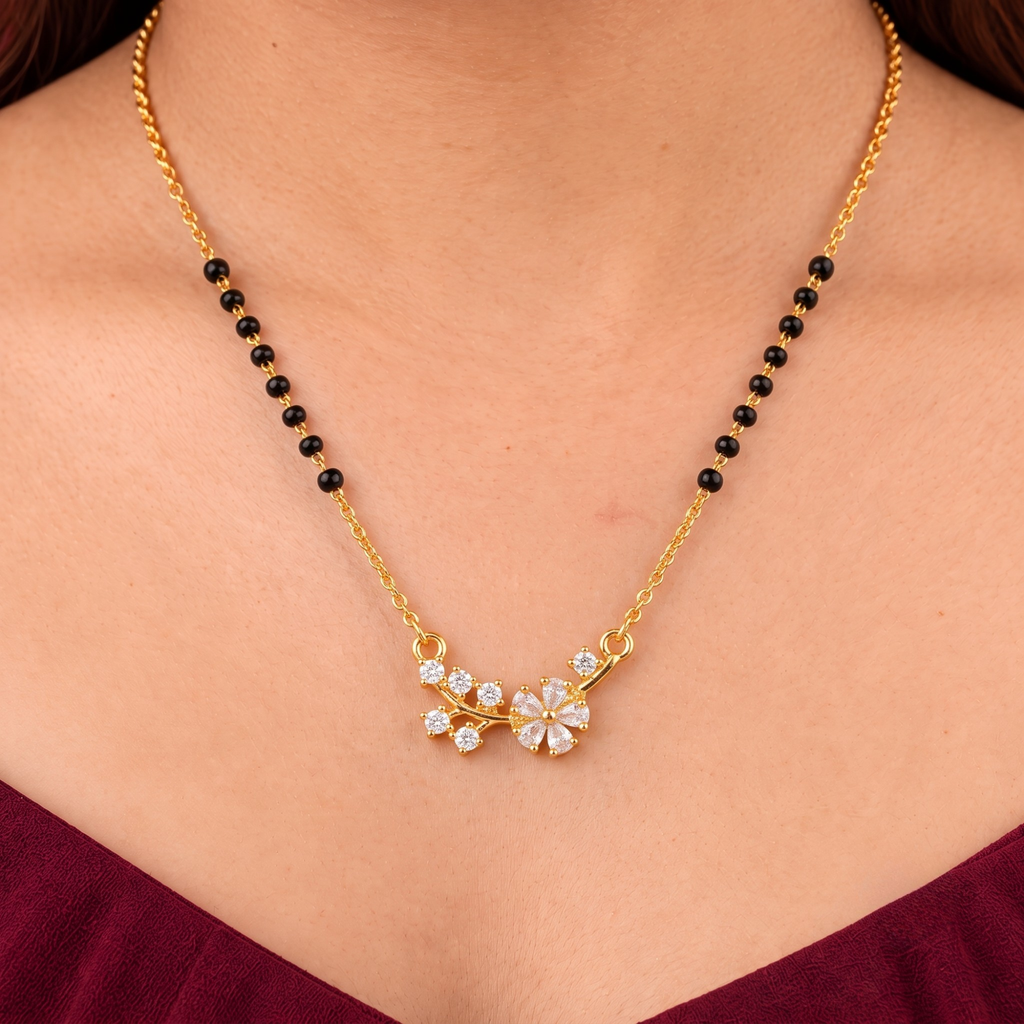 Floral Pendant Mangalsutra