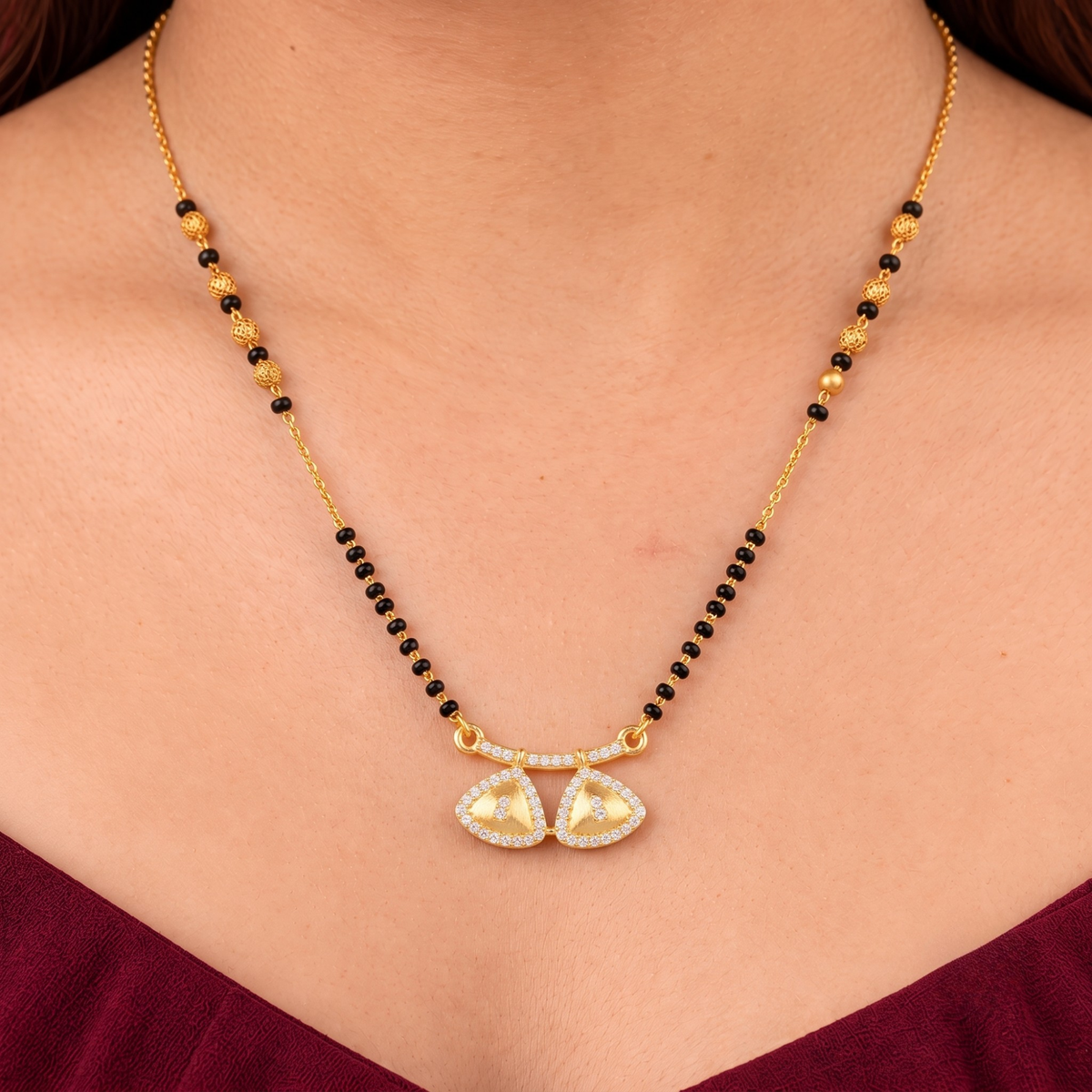 Elegant Twin Drop Mangalsutra