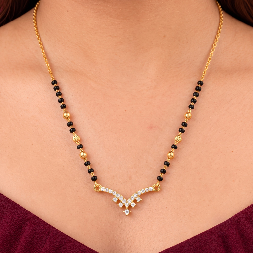 V-Shaped Pendant Mangalsutra