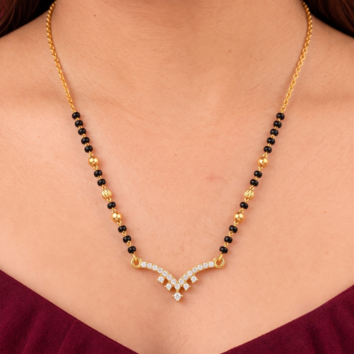 V-Shaped Pendant Mangalsutra
