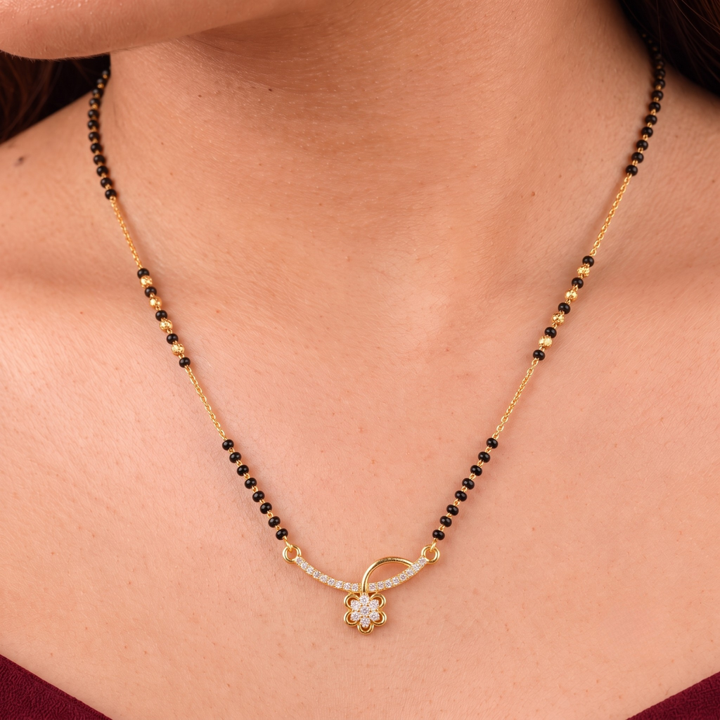 Aurelia Floral Curve Mangalsutra