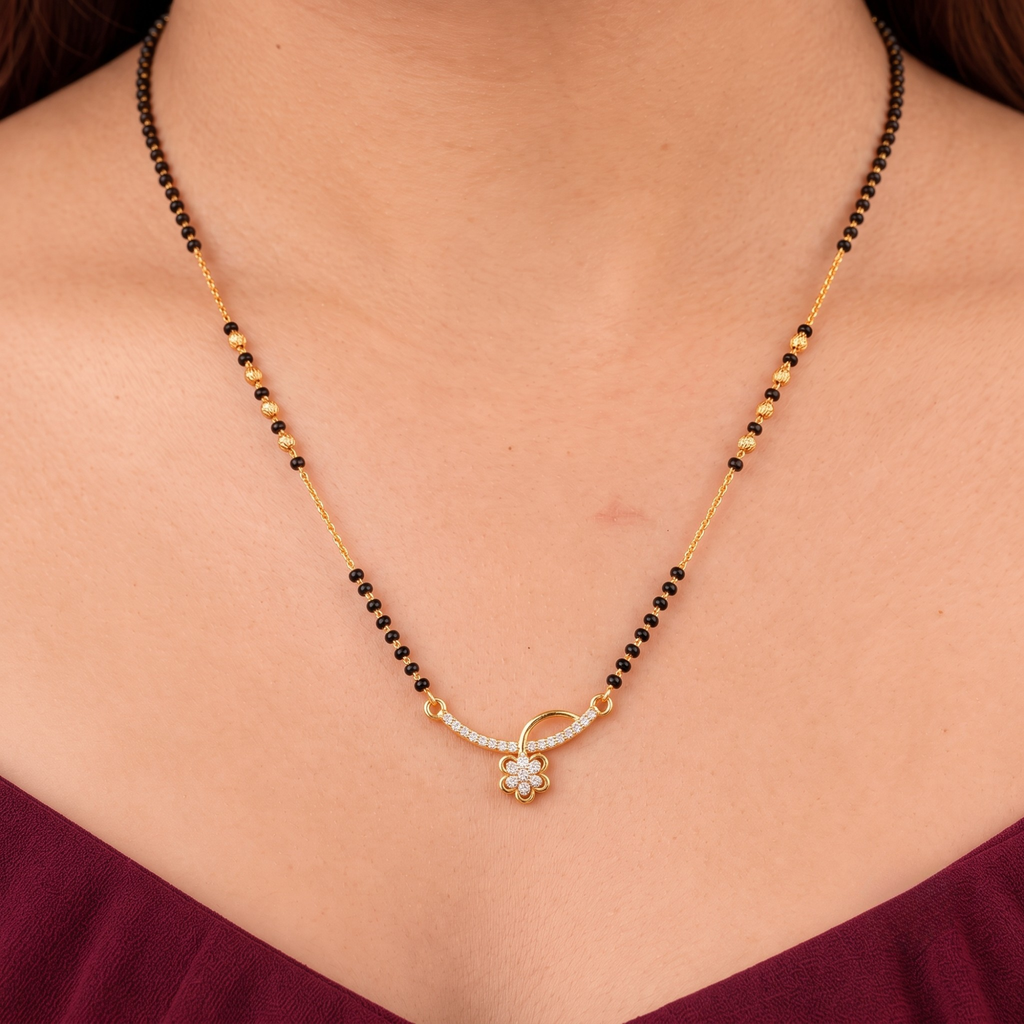 Aurelia Floral Curve Mangalsutra