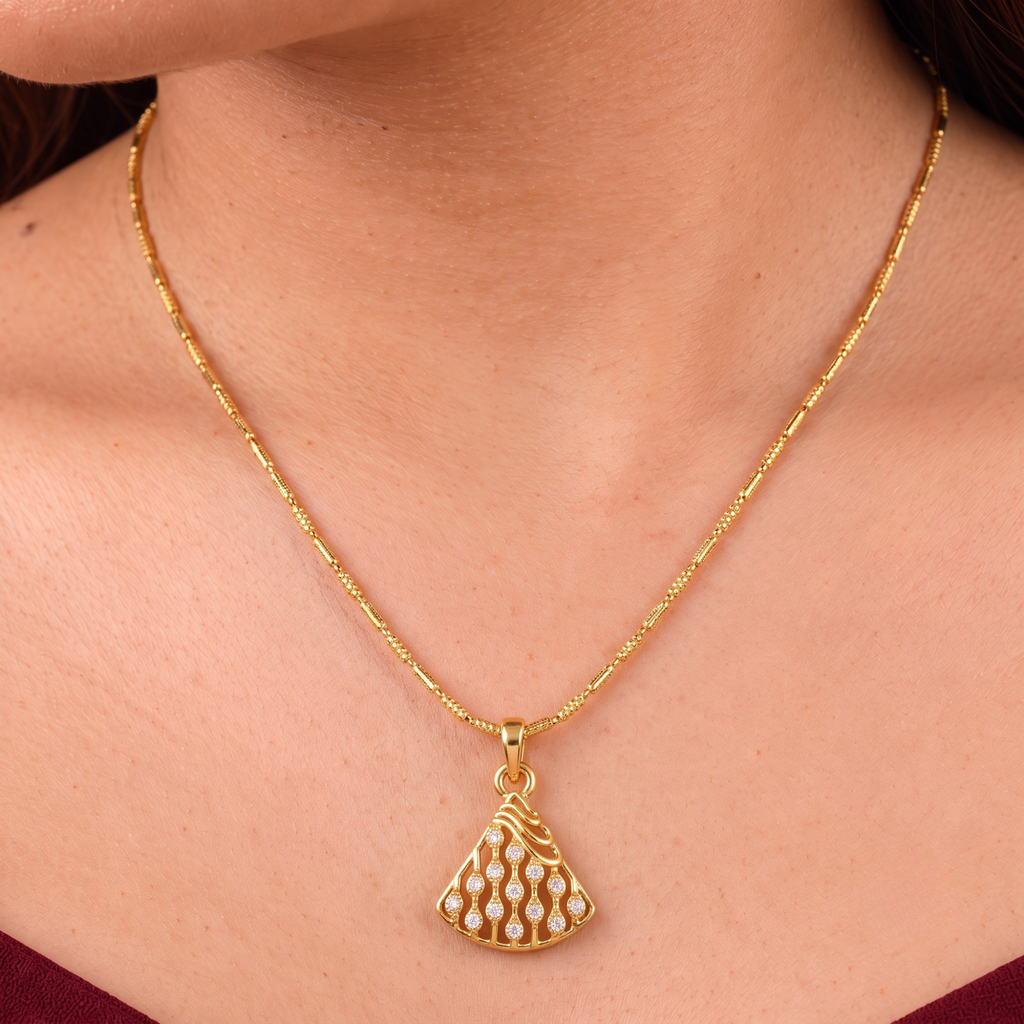 Fan Pendant Necklace for Women