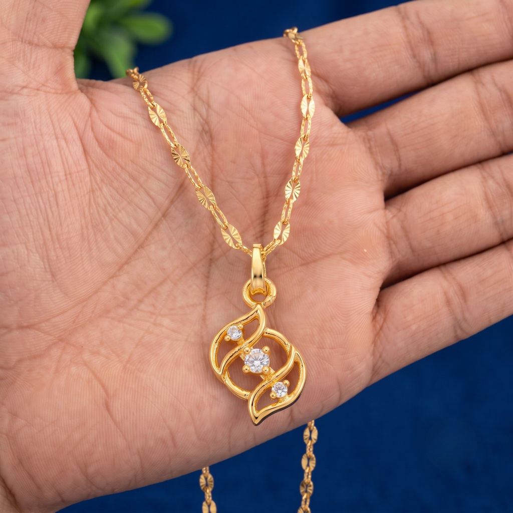 Leaf-Inspired  Pendant Necklace