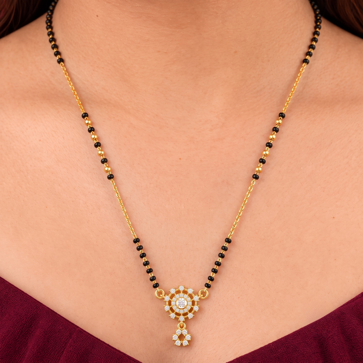 Celestial Wheel Drop Mangalsutra