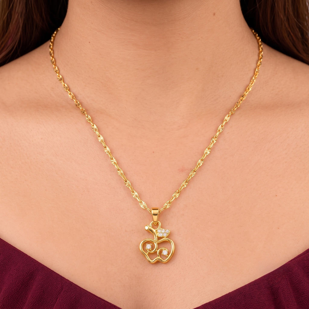 Elegant Butterfly Crystal Pendant Chain