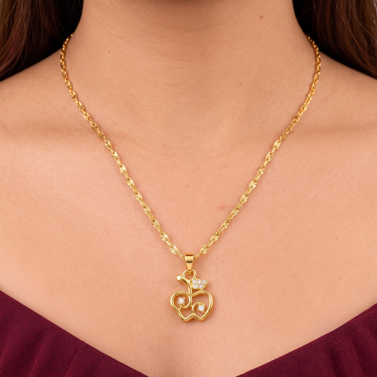 Elegant Butterfly Crystal Pendant Chain