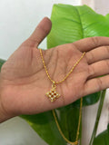 Elegant Floral Teardrop Pendant Chain