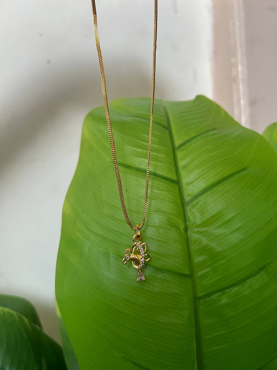 Aurelia Butterfly Charm Chain Pendant