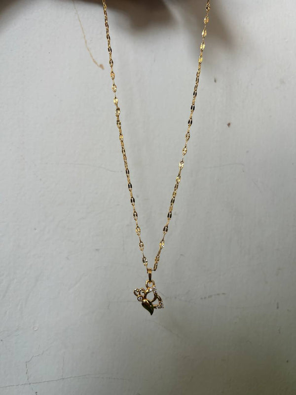 Aurelia Leaf Charm Chain Pendant