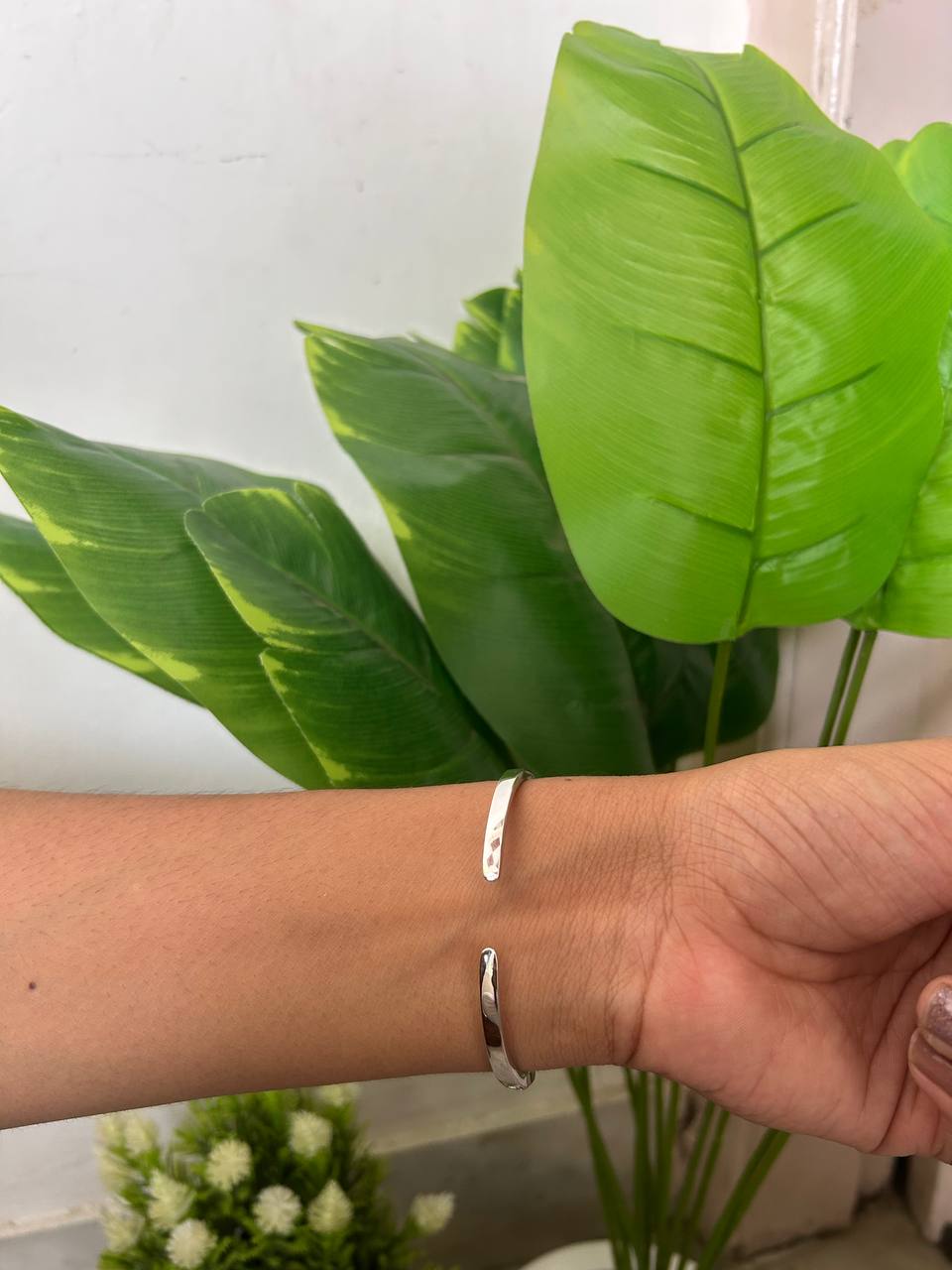 Elegant Clover CZ Bracelet | Silver-Tone Floral Bracelet for Women